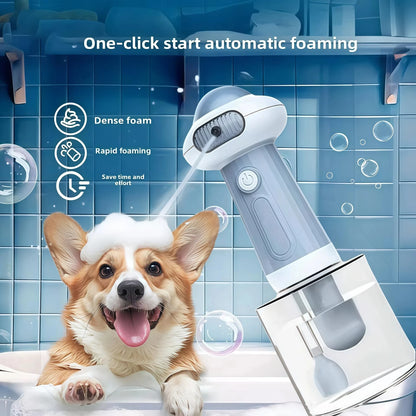 Automatic Pet Soap Dispenser – USB Rechargeable Foam Shampoo Sprayer for Dogs & Cats