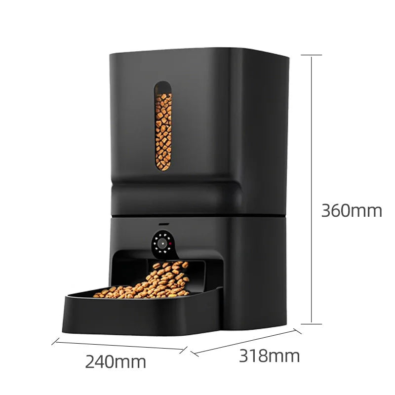 Smart 4L Cat Feeder with 2.4G WiFi & HD Camera – Control & Watch Anywher