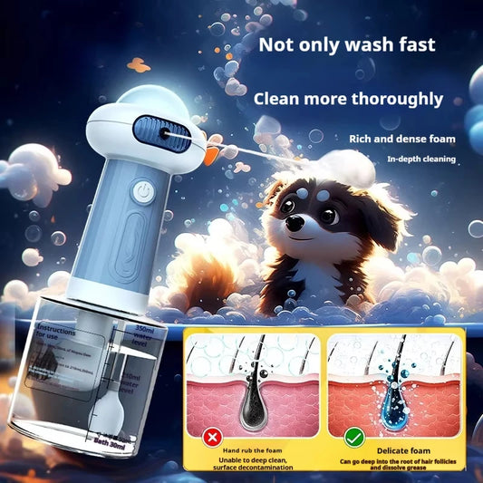 Automatic Pet Soap Dispenser – USB Rechargeable Foam Shampoo Sprayer for Dogs & Cats