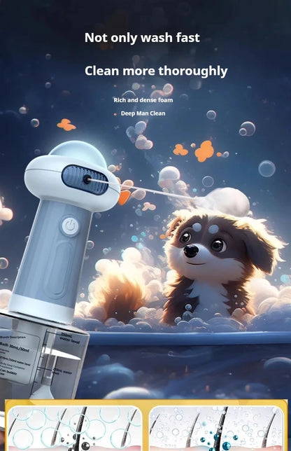 Automatic Pet Soap Dispenser – USB Rechargeable Foam Shampoo Sprayer for Dogs & Cats