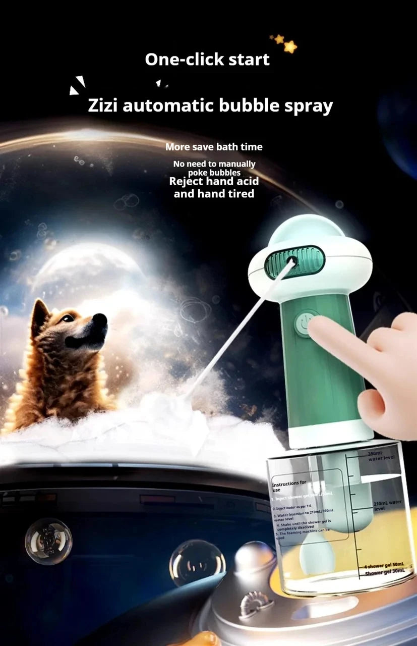 Automatic Pet Soap Dispenser – USB Rechargeable Foam Shampoo Sprayer for Dogs & Cats